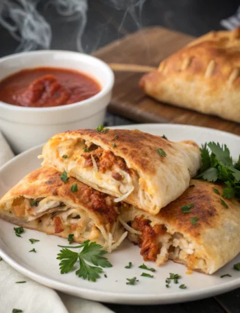 Easy BBQ Chicken Calzones