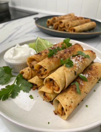 Easy Baked Chicken Taquitos