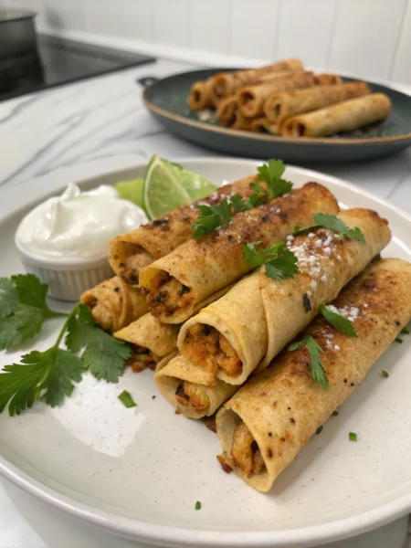 Easy Baked Chicken Taquitos