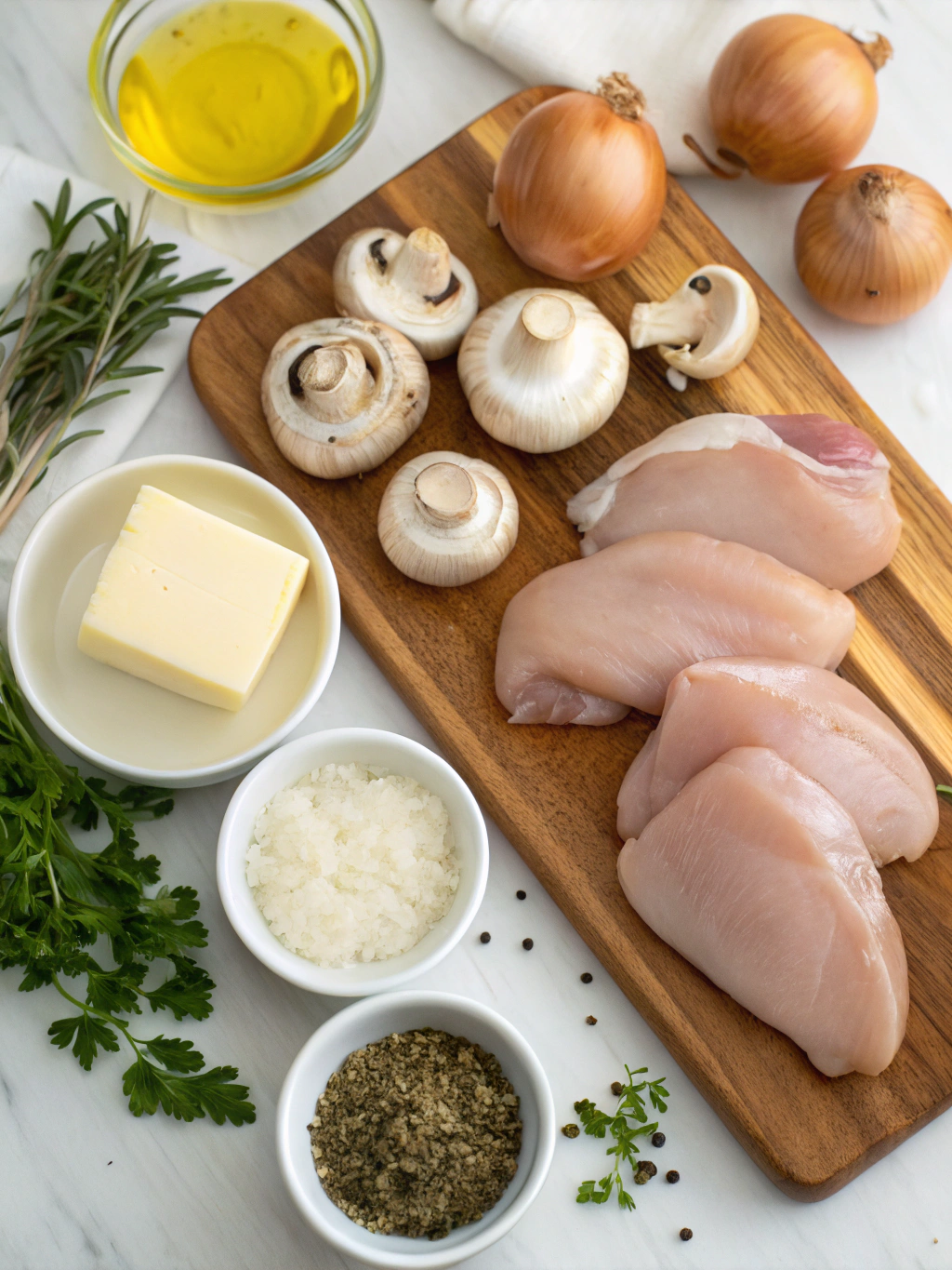 Easy Baked Mushroom Chicken
