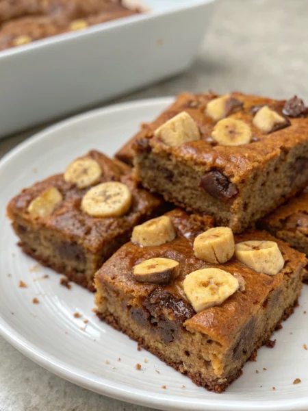 Easy Banana Bread Brownies