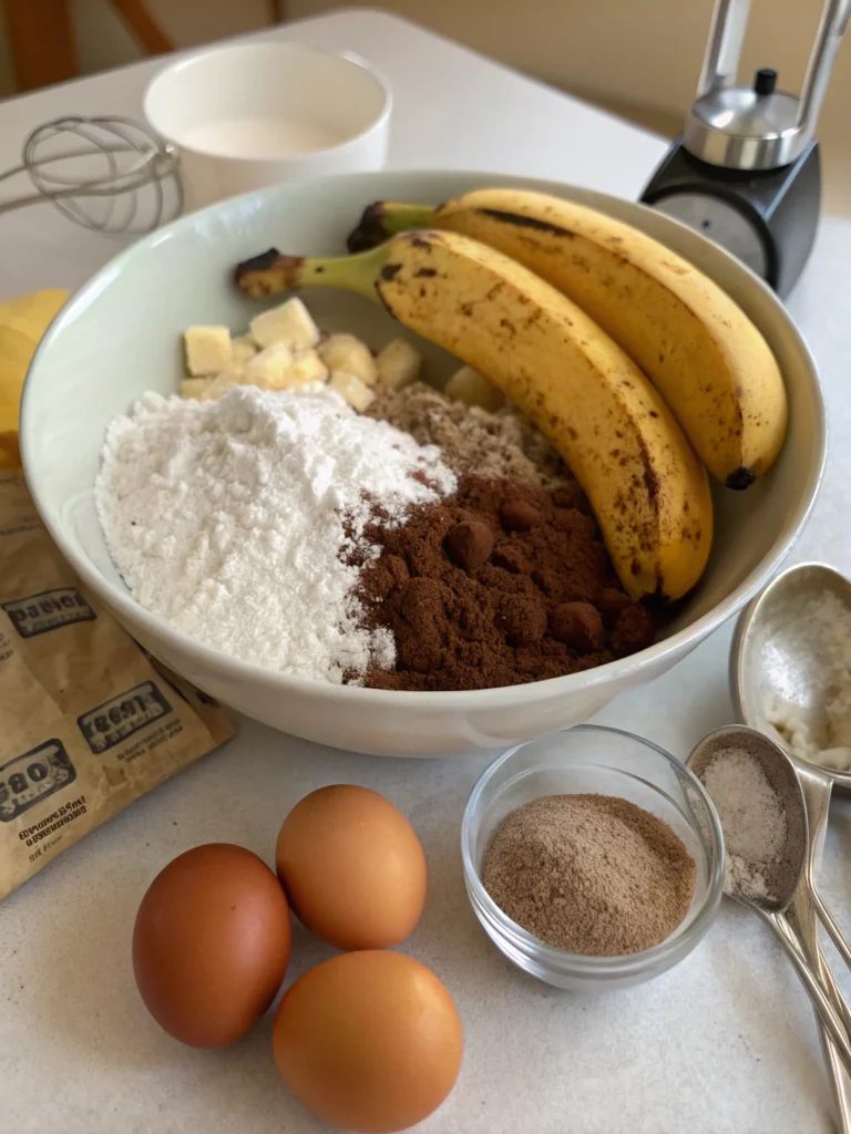 Banana Bread Browniesingredients
