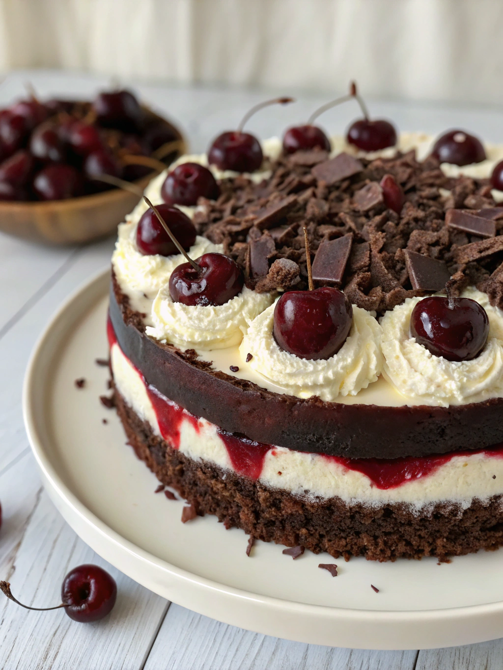 Easy Black Forest Cheesecake