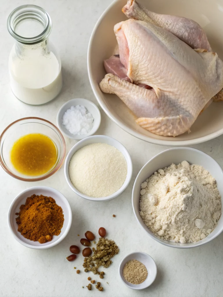 Brined and Fried Chickeningredients