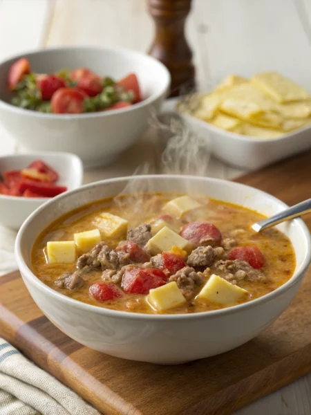 Easy Cheeseburger Soup