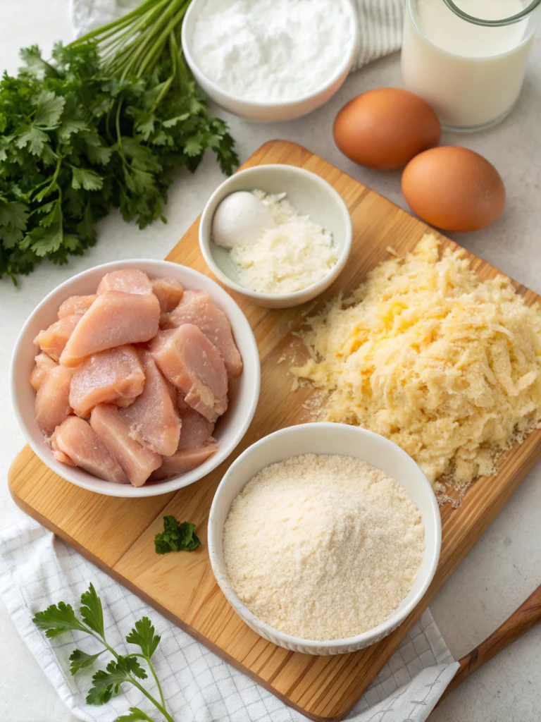 Cheesy Chicken Frittersingredients