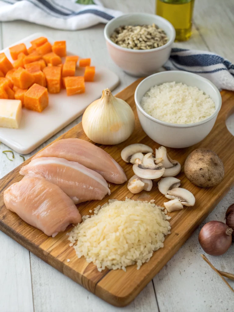 Cheesy Chicken Risottoingredients