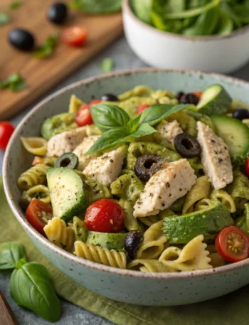 Easy Chicken Pesto Pasta Salad