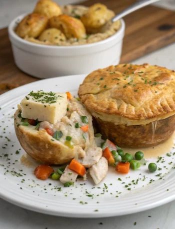 Easy Chicken Pot Pie Baked Potatoes