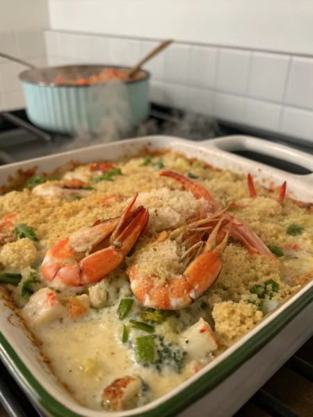 Easy Crab and Shrimp Casserole