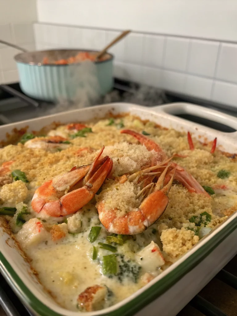 Easy Crab and Shrimp Casserole