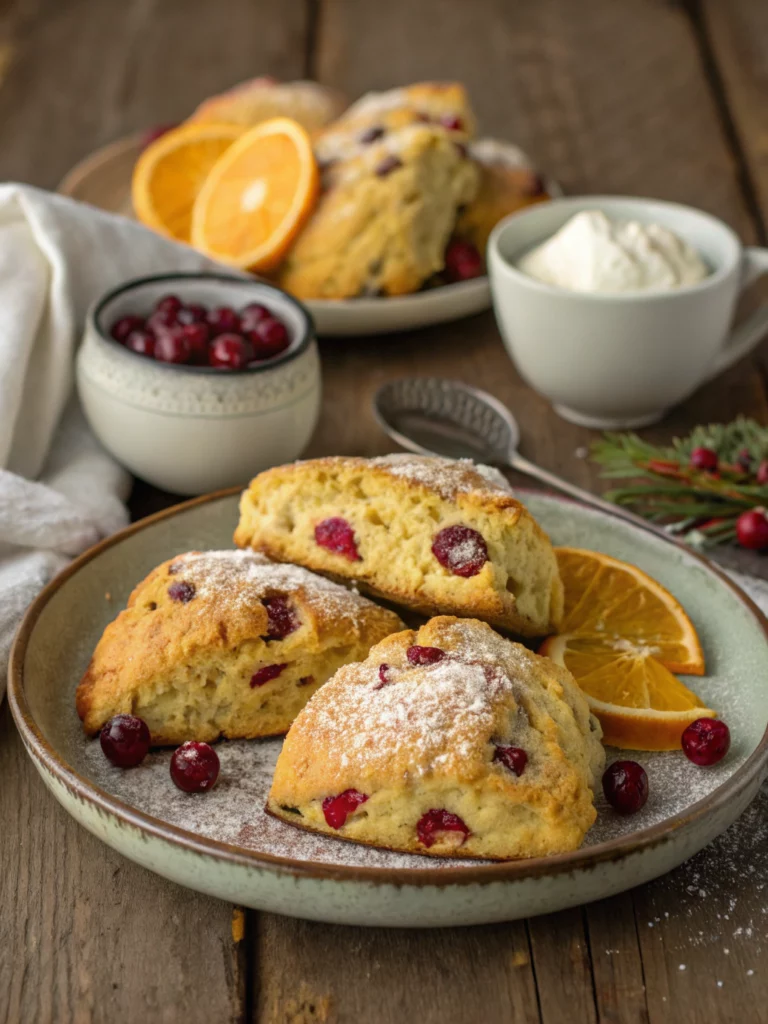Easy Cranberry Orange Scones