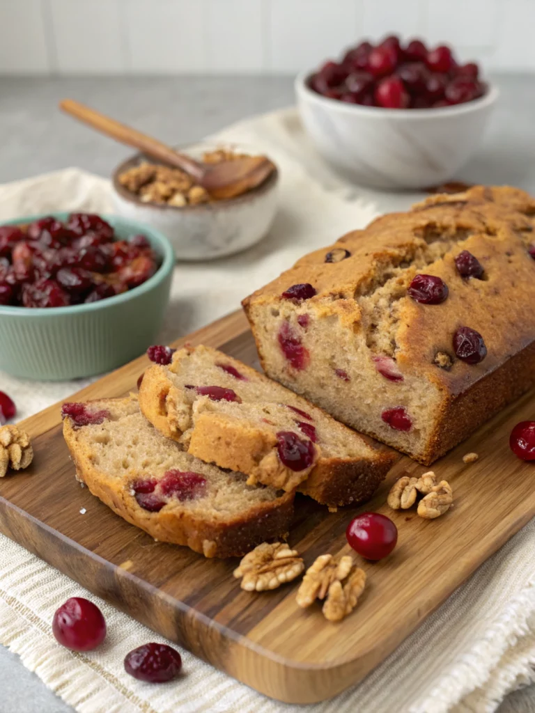 Easy Cranberry Walnut Bread