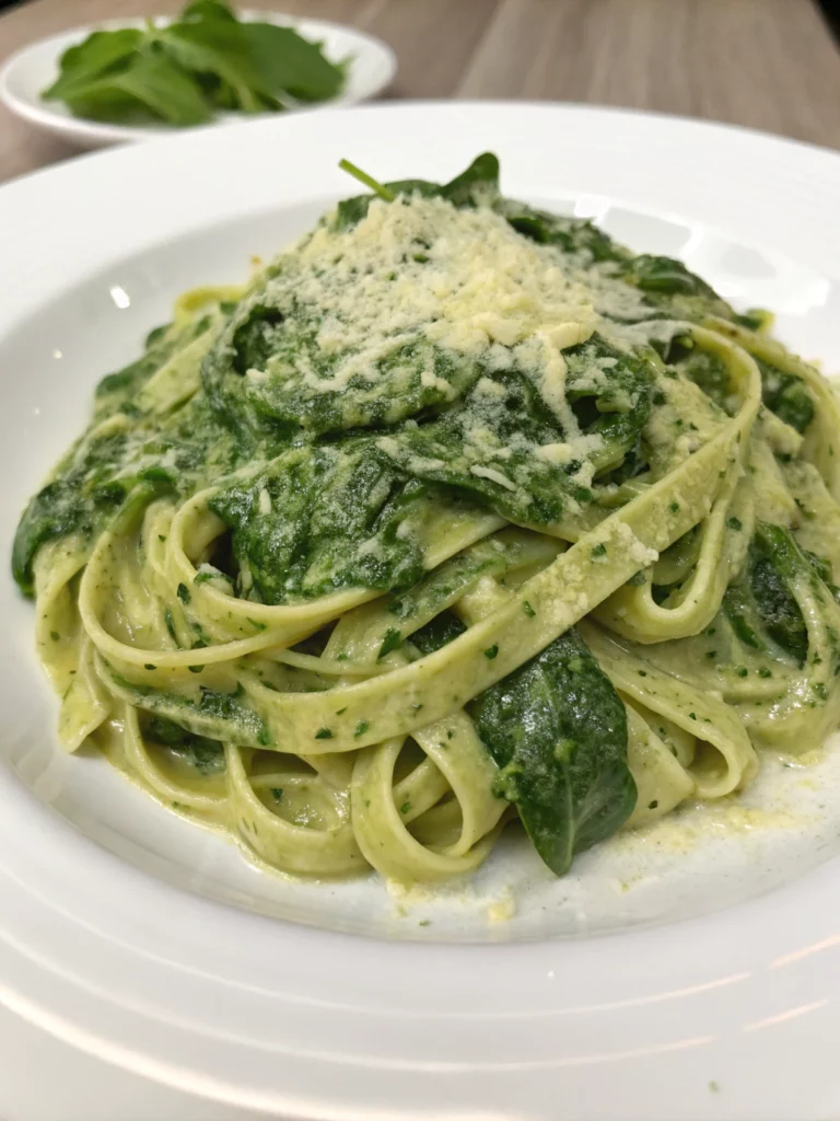 Easy Creamed Spinach Pasta
