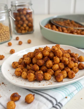 Easy Crispy Crunchy Roasted Chickpeas