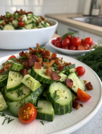 Easy Cucumber Bacon Salad