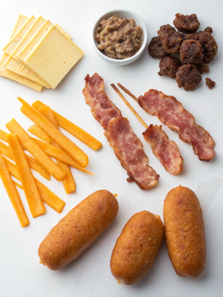 Easy Deep-Fried Bacon Cheeseburger Corn Dogs