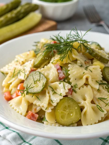 Easy Dill Pickle Pasta Salad