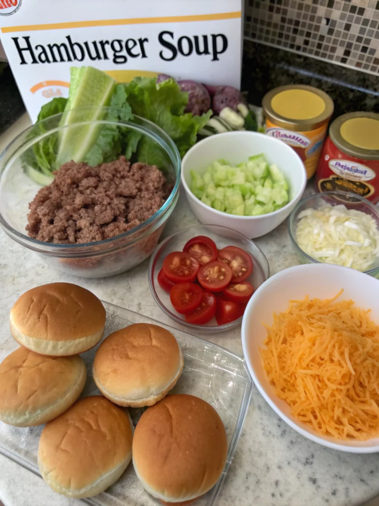 Hamburger Soupingredients
