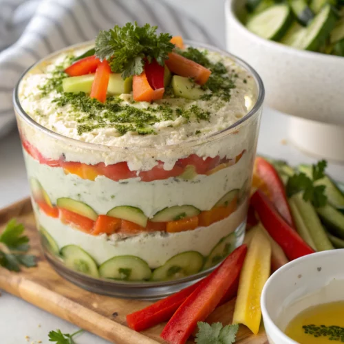 Easy Layered Greek Dip