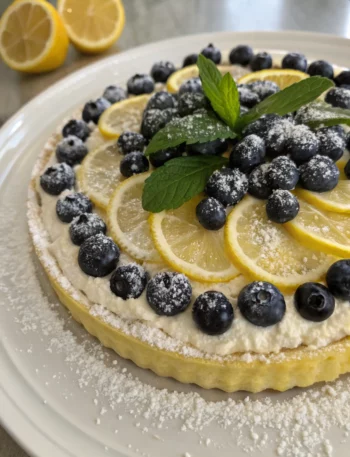 Easy Lemon Blueberry Ricotta Cake