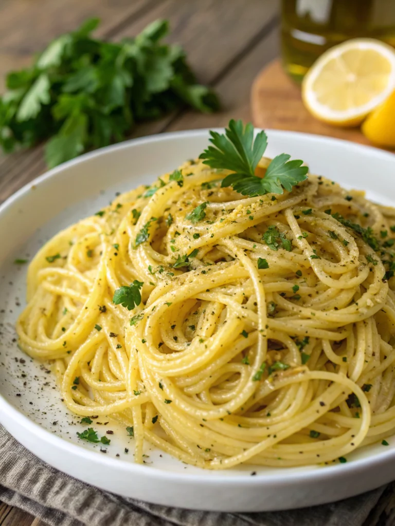 Easy Lemon Pepper Spaghetti