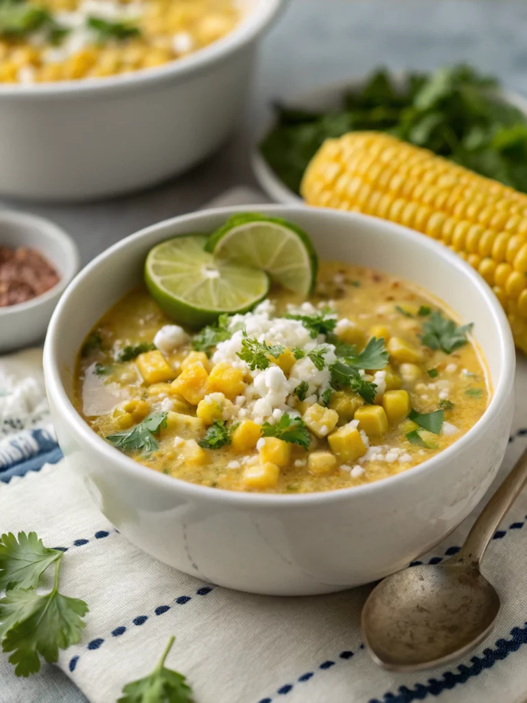 Easy Mexican Street Corn Soup
