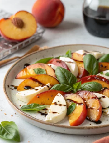 Easy Peach Caprese Salad
