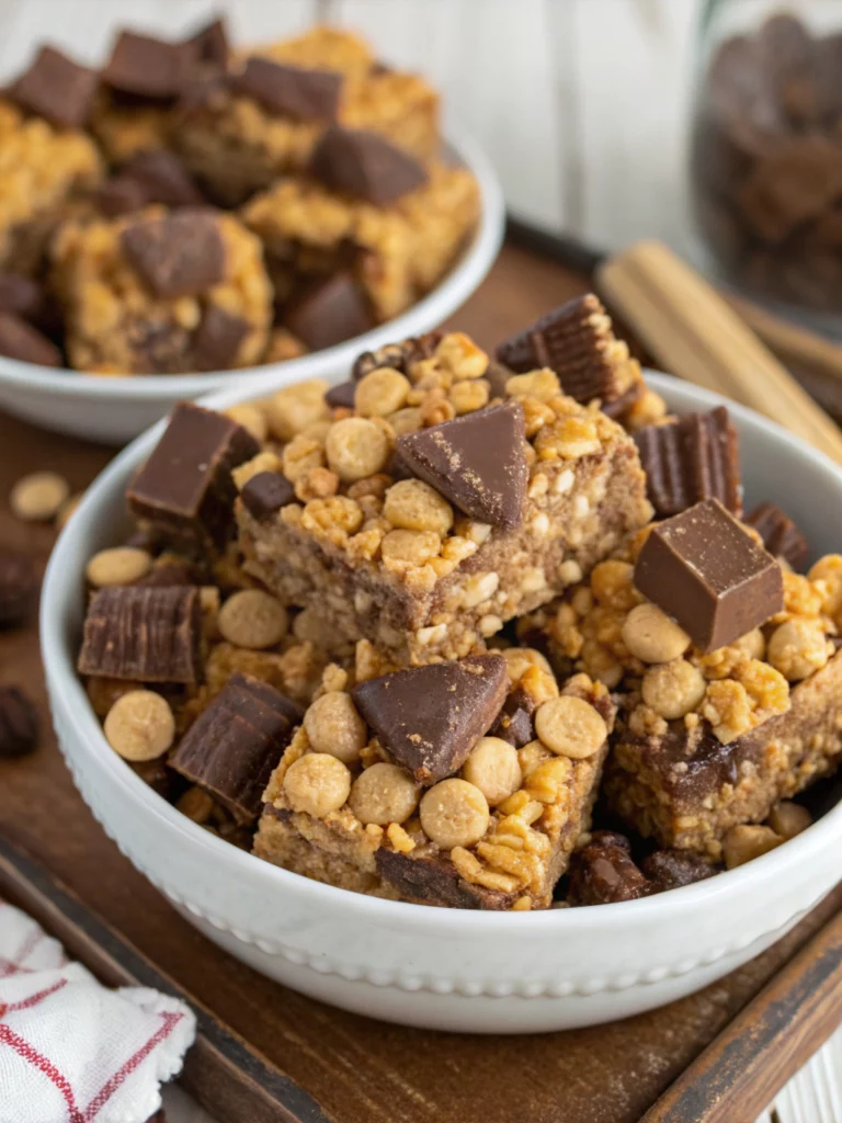 Easy Peanut Butter Butterscotch Chocolate Crispies