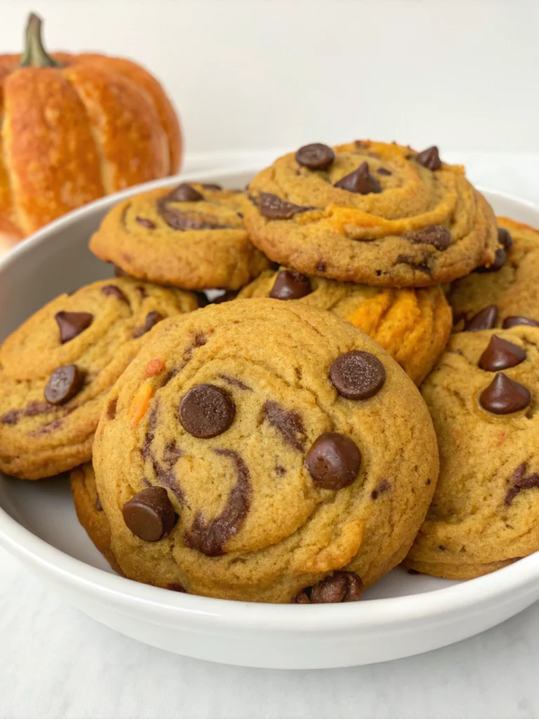 Easy Pumpkin Chocolate Chip Cookies