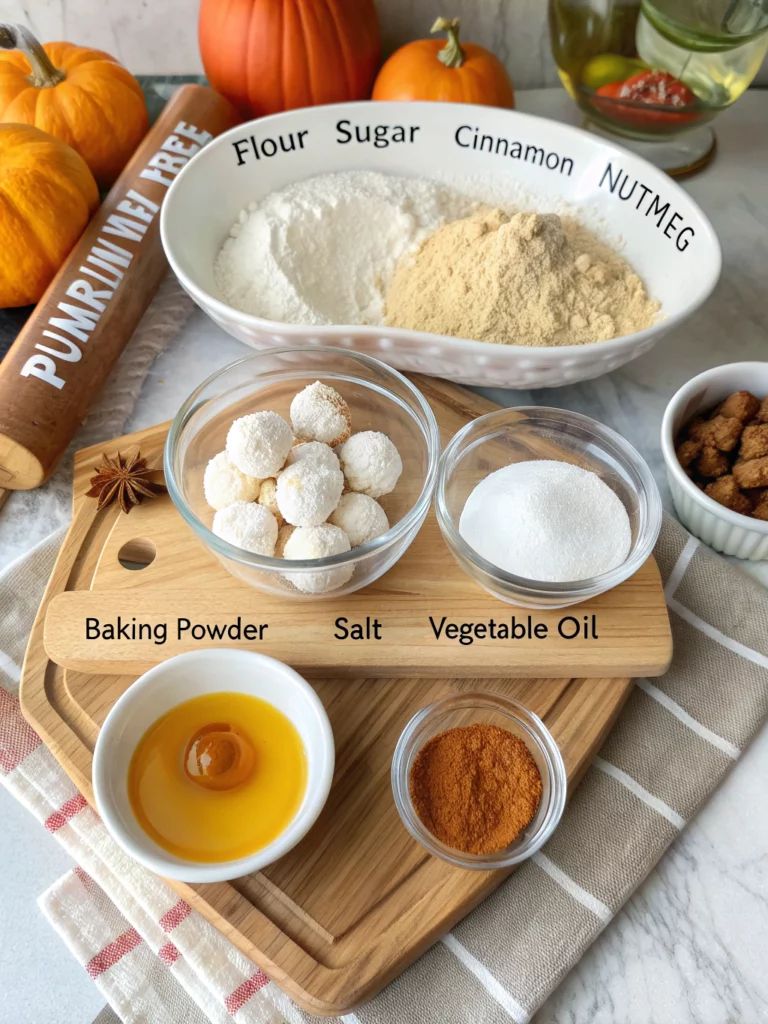 Pumpkin Donut Holesingredients