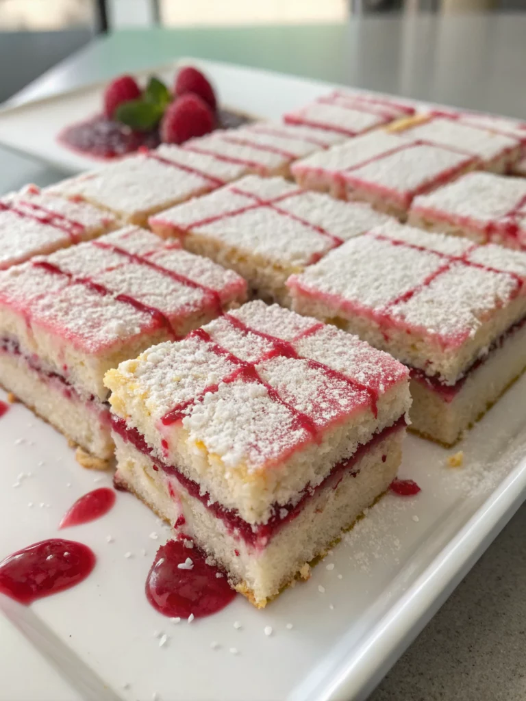 Easy Raspberry Lamington Sheet Cake