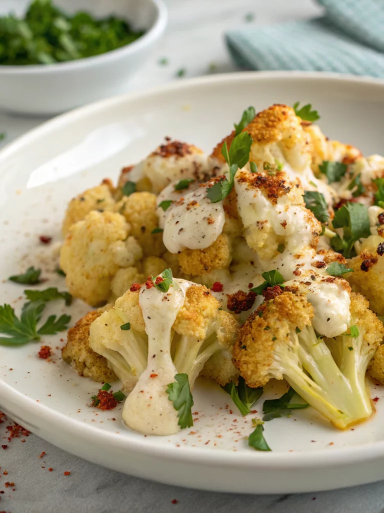 Easy Roasted Ranch Cauliflower