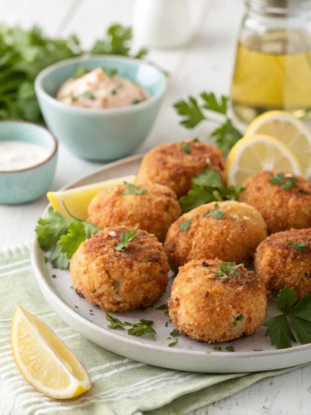 Easy Salmon Croquettes With Dill Sauce