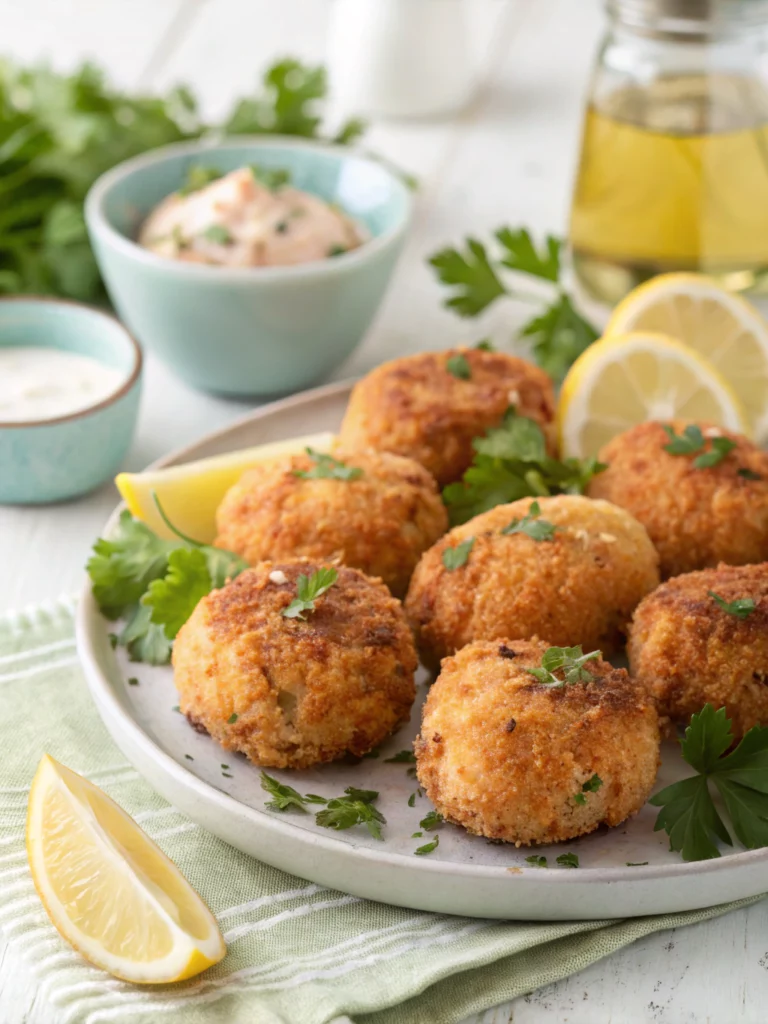 Easy Salmon Croquettes With Dill Sauce