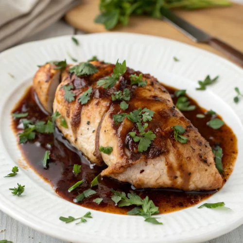 Easy Slow Cooker Balsamic Chicken