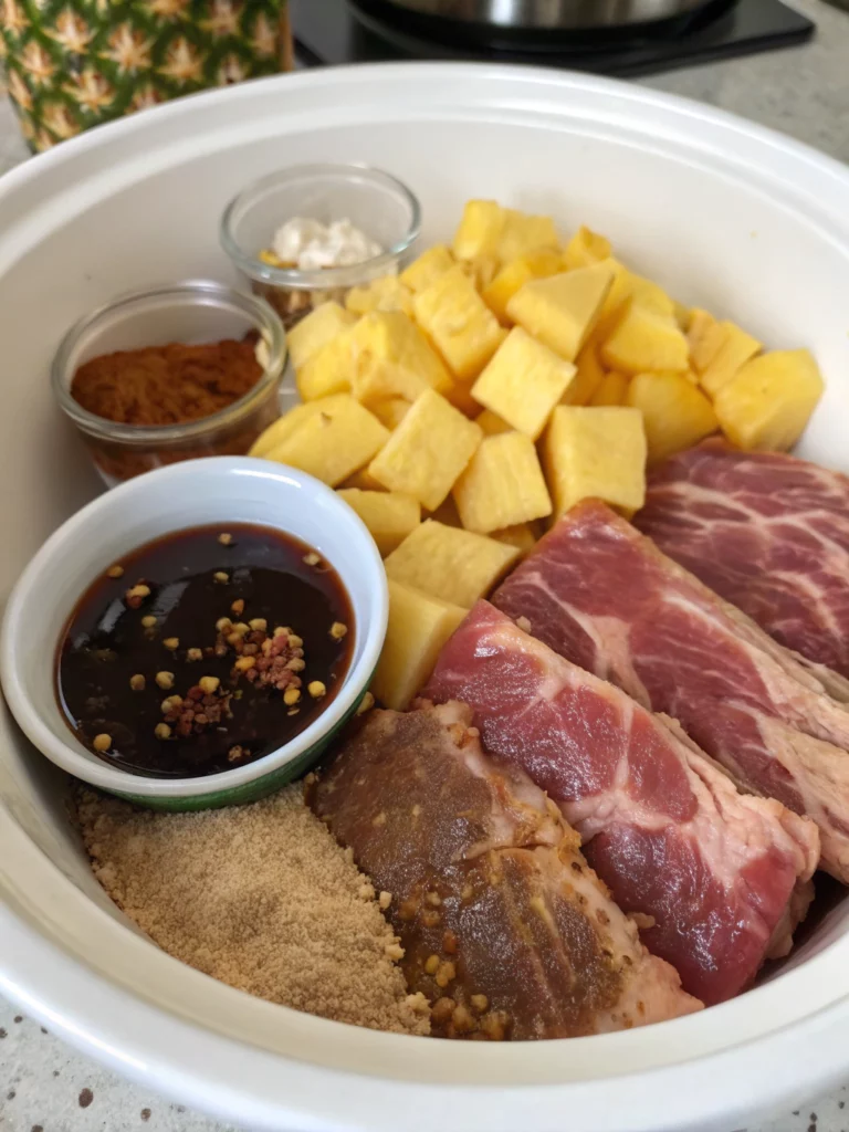 Slow Cooker Hawaiian Ribsingredients