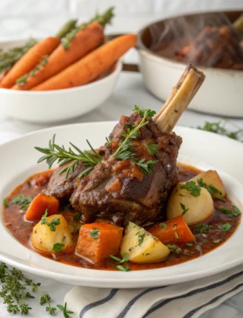 Easy Slow Cooker Lamb Shanks