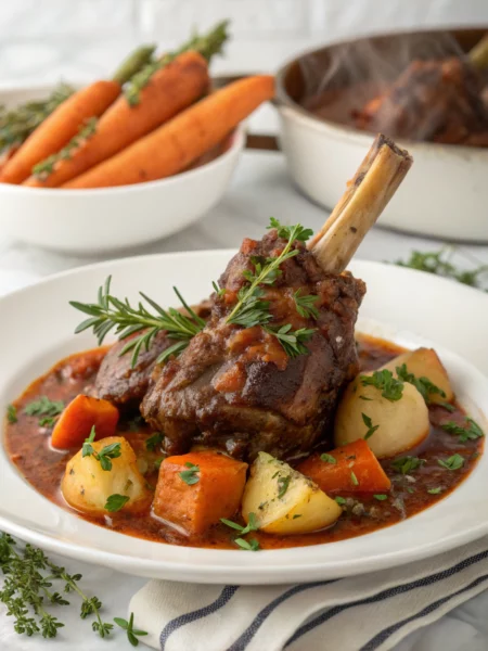 Easy Slow Cooker Lamb Shanks