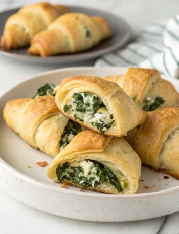 Easy Spinach Feta Crescent Rolls