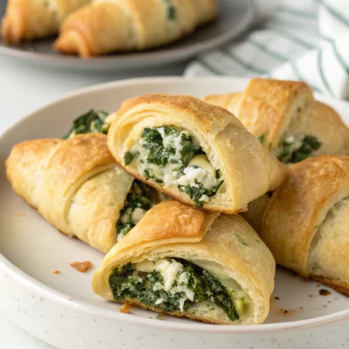 Easy Spinach Feta Crescent Rolls