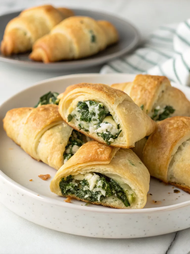 Easy Spinach Feta Crescent Rolls