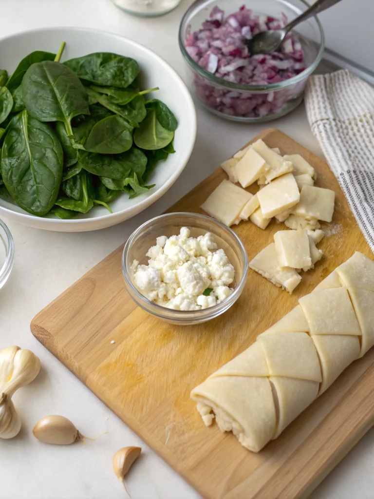 Easy Spinach Feta Crescent Rolls