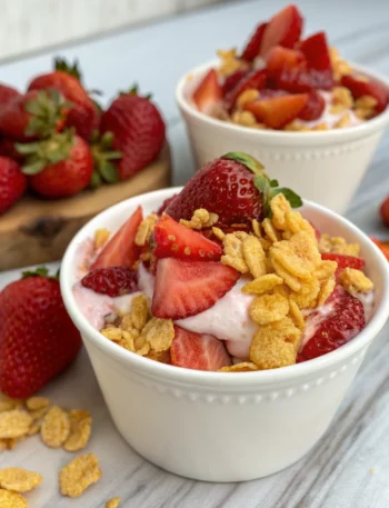 Easy Strawberry Crunch Cups
