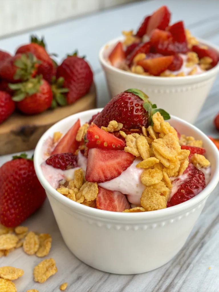 Easy Strawberry Crunch Cups