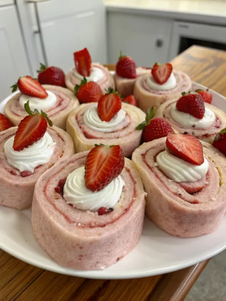 Easy Strawberry Dream Rolls