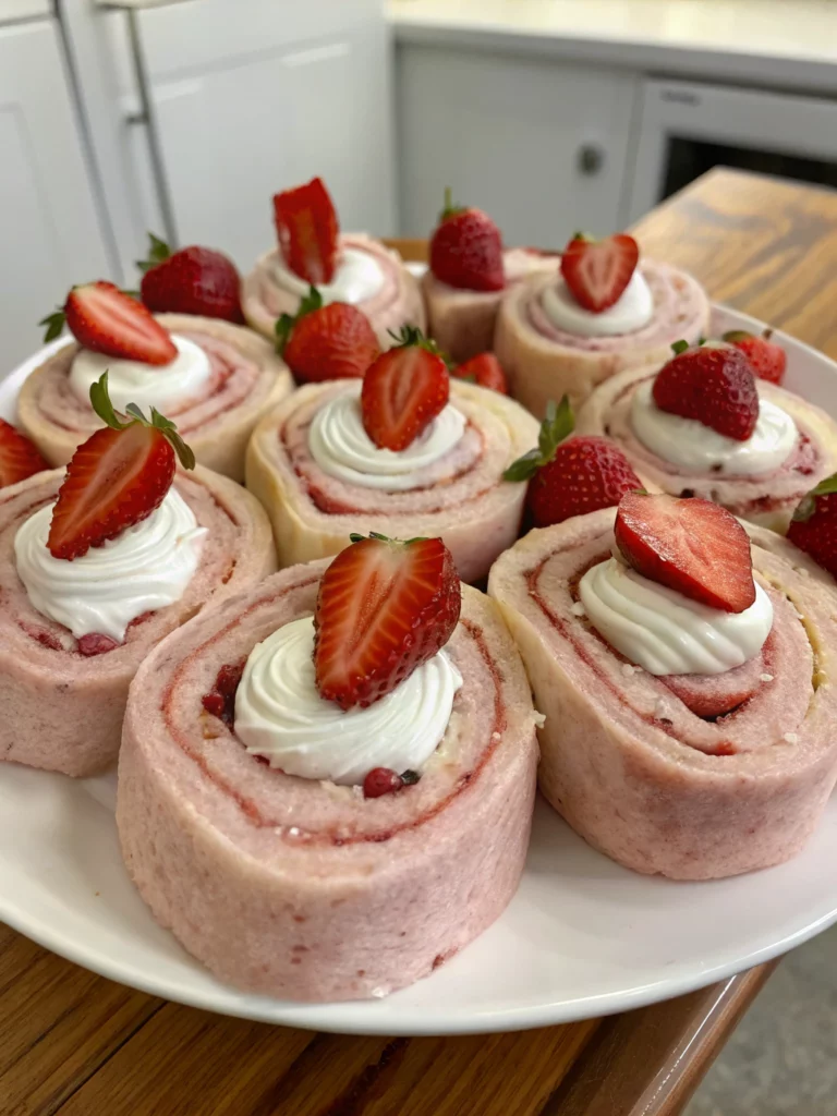 Easy Strawberry Dream Rolls