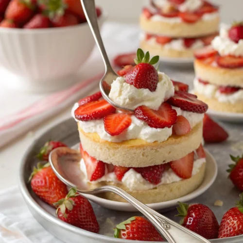 Easy Strawberry Spoon Cake