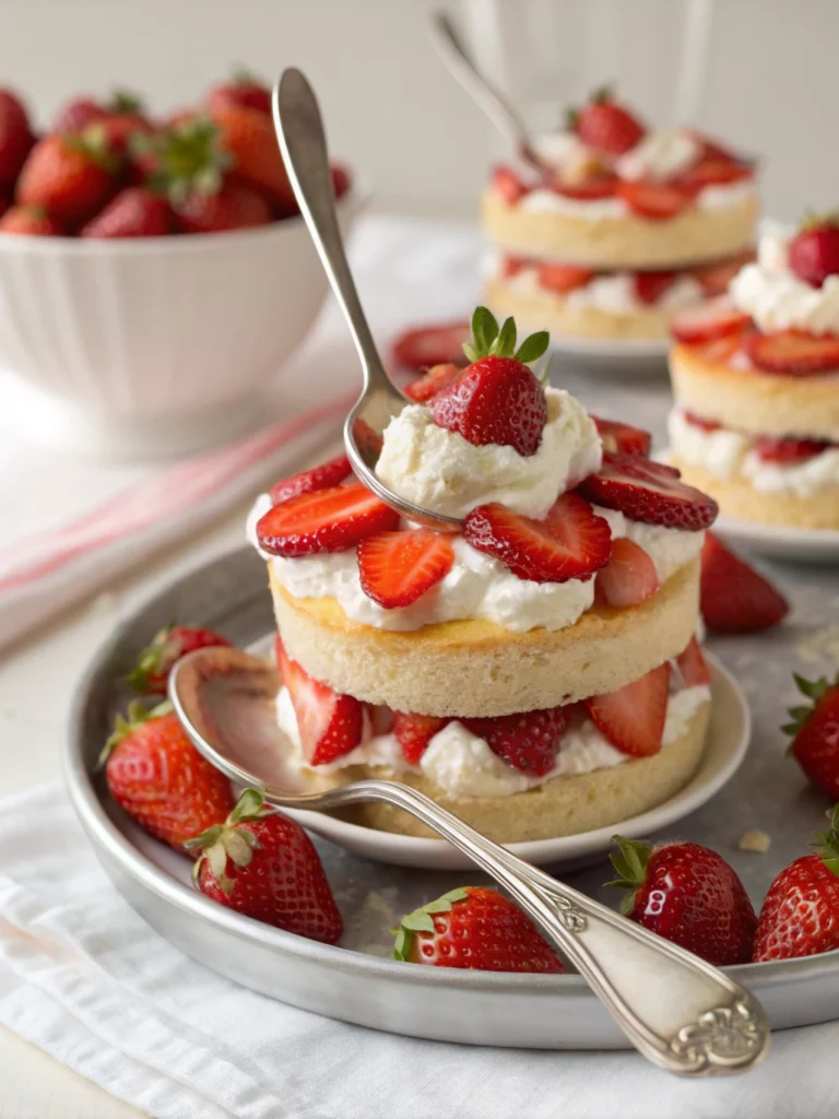 Easy Strawberry Spoon Cake