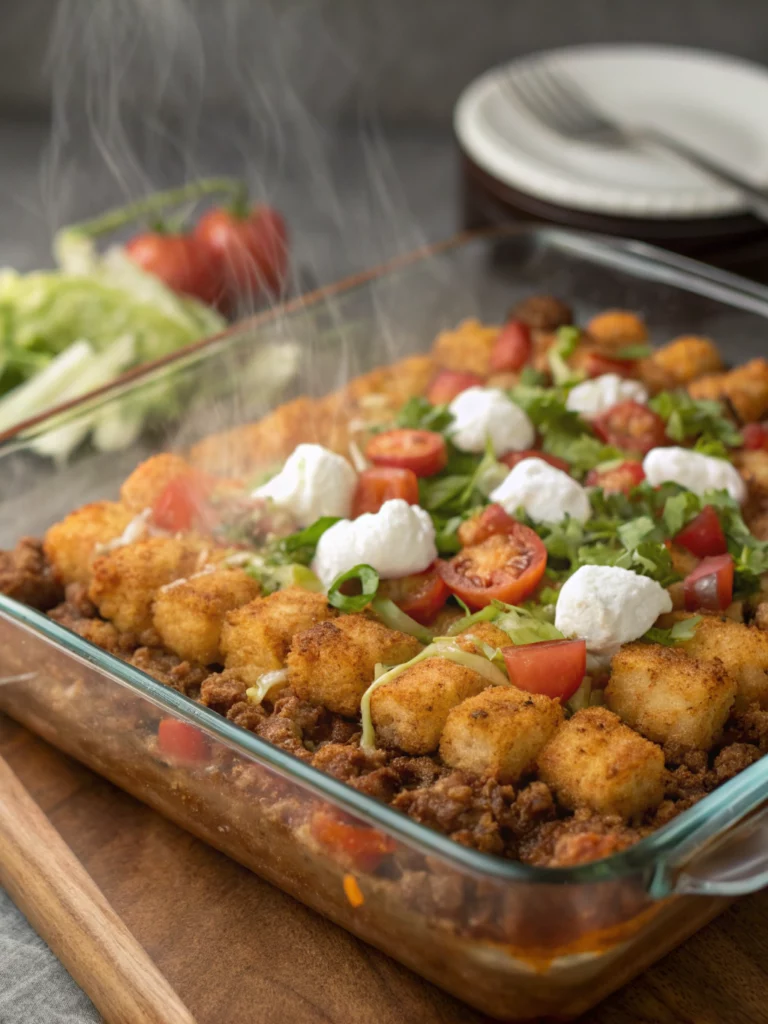 Easy Tater Tot Taco Casserole